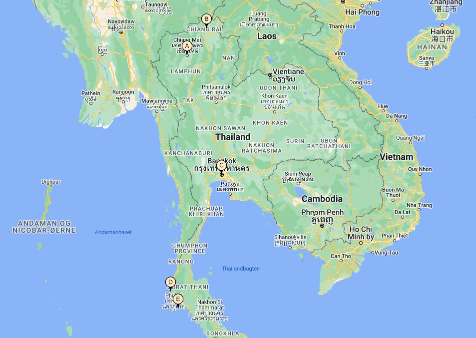 Chiang Mai, My Dream, Bangkok, Khao Lak & Koh Yao Yai